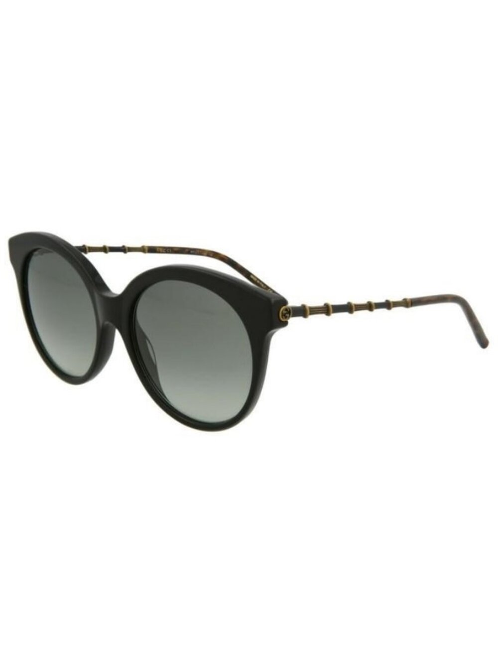 New Gucci Womens Round/Oval Black Gold Grey Fashion Designer Sunglasses